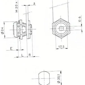 SERRURE BATTEUSE 911-220A RO-L13mm