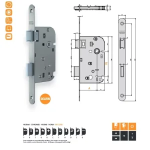Serrure MARC 719 FR P pour porte interieure Righini