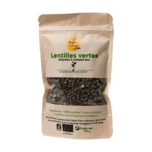 Germogli di lenticchie verdi Bio