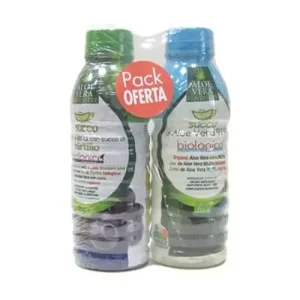 Pacco Puro Succo di Aloe Vera bio-eco + Succo di Aloe Vera bio-eco con Mirtillo bio-eco